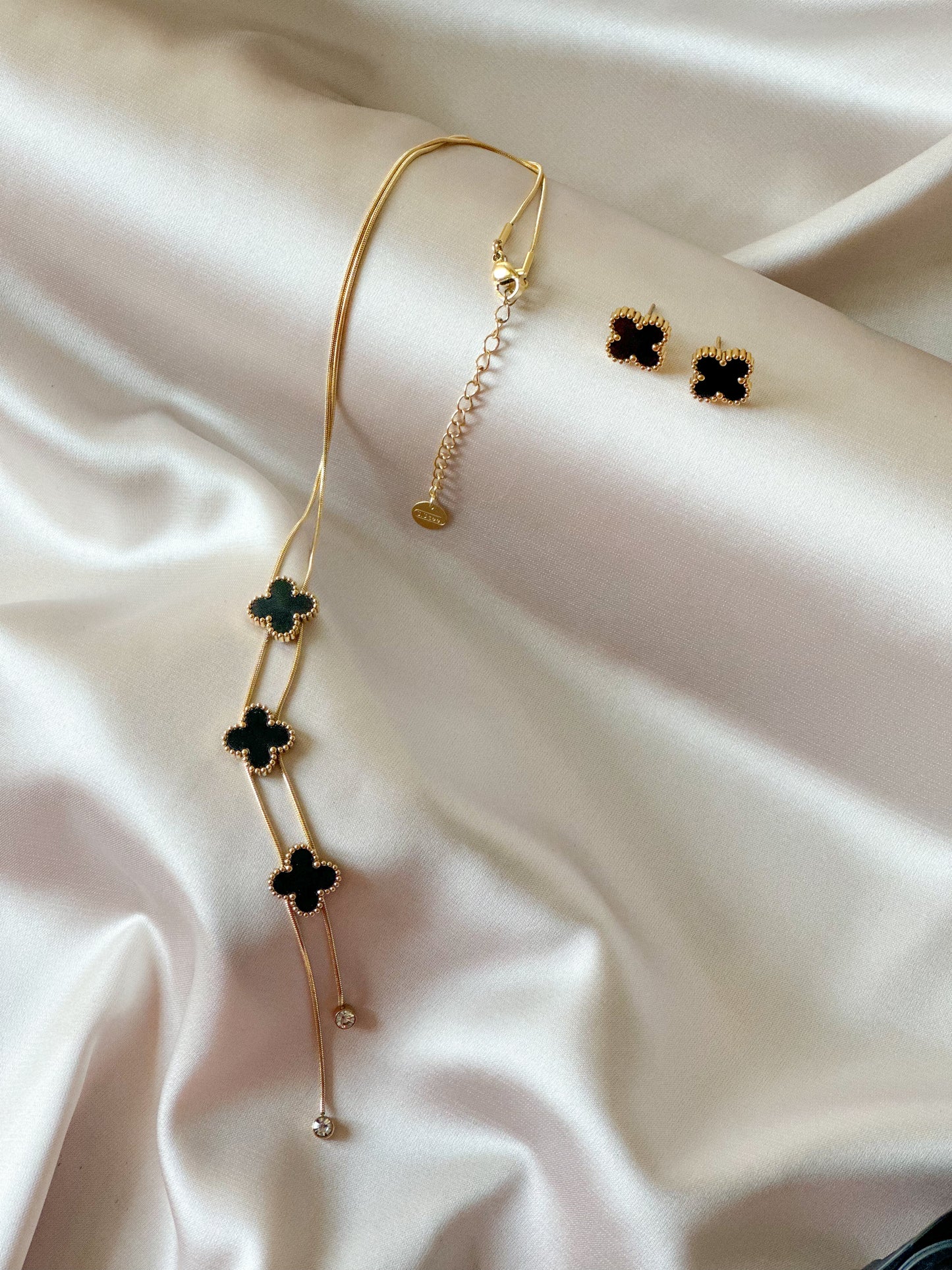The Blooming Grace Duo | Floral Earrings & Long Necklace Set